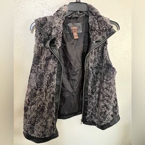 Gray and black soft vest